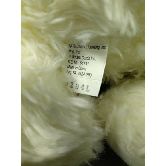 Hallmark "From My Heart" White 14" Valentines Day Bear Plush/Heart Gift Zip Bag - Picture 11 of 12